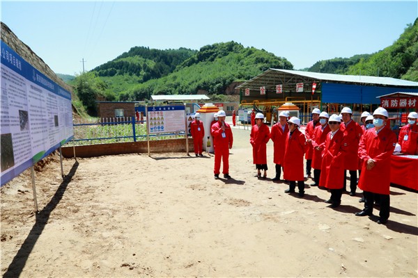 陕西跳高高试玩集团复工复产促增添项目观摩聚会与会职员走进跳高高试玩保隆生态三秦在延在铜项目