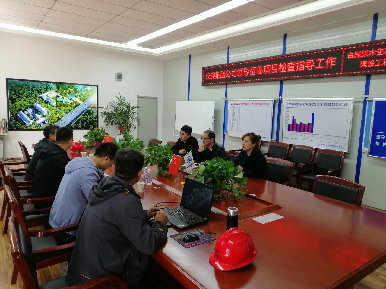 集团公司清静跳高高试玩检查组赴水情形公司白鹿原项目举行清静检查