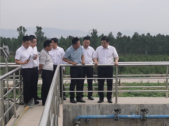 韩都会委副书记、市长亢振峰到水情形公司韩都会经开区污水厂调研